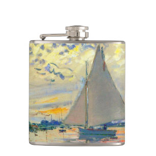 Monet Sailboat at Le Petit-Gennevilliers Flask