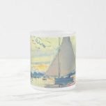 Monet Sailboat at Le Petit-Gennevilliers Frosted Glass Coffee Mug<br><div class="desc">Frosted Glass Coffee Mug featuring Claude Monet’s oil painting Sailboat at Le Petit-Gennevilliers (1874). A serene sailboat sails the waters in Paris,  France. Perfect for lovers of Impressionism and French art collectors!</div>