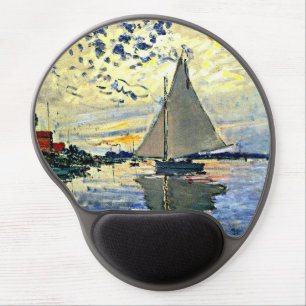 Monet - Sailboat at Le Petit-Gennevilliers Gel Mouse Pad