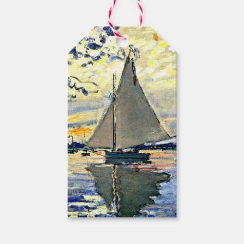 Monet _ Sailboat at le Petit Gennevilliers Gift Tags