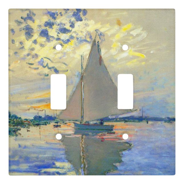 Monet Sailboat at Le Petit-Gennevilliers Light Switch Cover (Front)