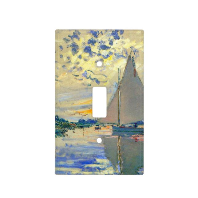 Monet Sailboat at Le Petit-Gennevilliers Light Switch Cover (Front)