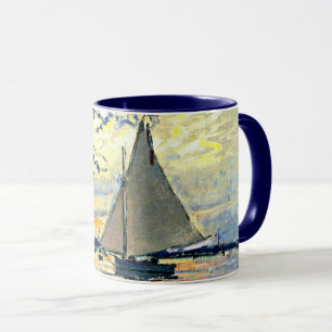 Monet - Sailboat at Le Petit-Gennevilliers Mug