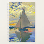 Monet Sailboat at Le Petit-Gennevilliers Notebook<br><div class="desc">Notebook featuring Claude Monet’s oil painting Sailboat at Le Petit-Gennevilliers (1874). A serene sailboat sails the waters in Paris,  France. Perfect for lovers of Impressionism and French art collectors!</div>