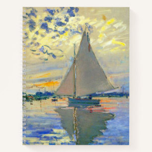 Monet Sailboat at Le Petit-Gennevilliers Notebook
