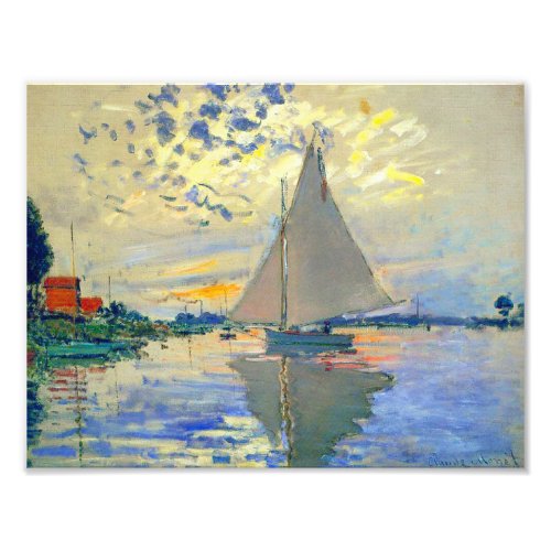 Monet Sailboat at Le Petit_Gennevilliers Photo Print