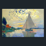 Monet Sailboat at Le Petit-Gennevilliers Photo Print<br><div class="desc">Photo Print featuring Claude Monet’s oil painting Sailboat at Le Petit-Gennevilliers (1874). A serene sailboat sails the waters in Paris,  France. Perfect for lovers of Impressionism and French art collectors!</div>