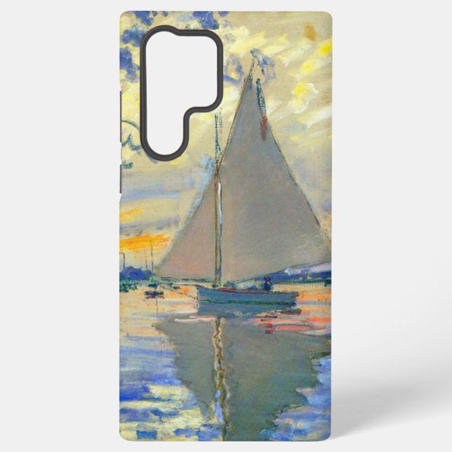 Monet Sailboat at Le Petit-Gennevilliers Samsung Galaxy Case (Back)