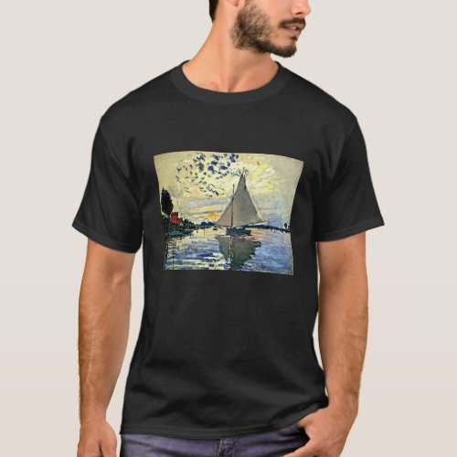 Monet _ Sailboat at le Petit Gennevilliers T_Shirt