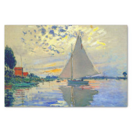 Monet Sailboat at Le Petit-Gennevilliers Tissue Paper
