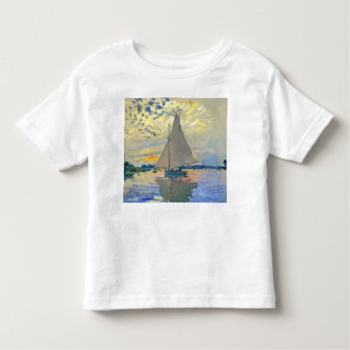 Monet Sailboat at Le Petit_Gennevilliers Toddler T_shirt