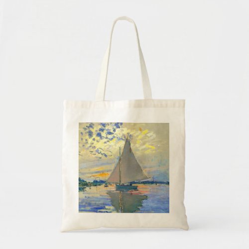 Monet Sailboat at Le Petit_Gennevilliers Tote Bag