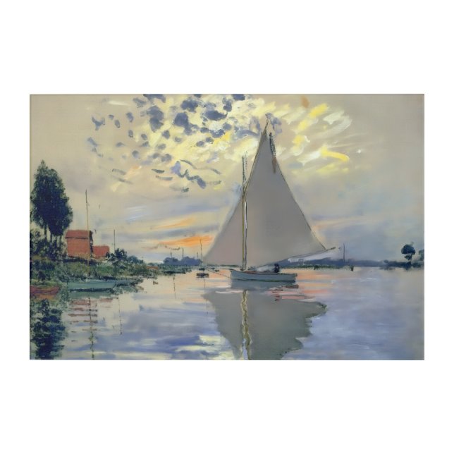 Monet Sailboat French Impressionism Classic Art (Front)
