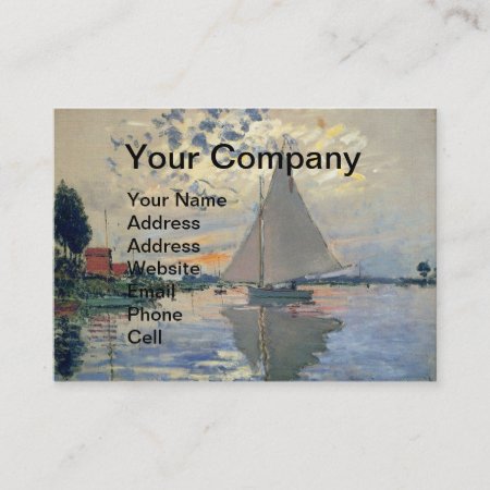 Monet Sailboat French Impressionism Classic Art Business Card