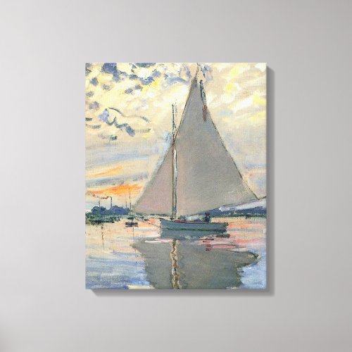 Monet Sailboat French Impressionism Classic Art Canvas Print