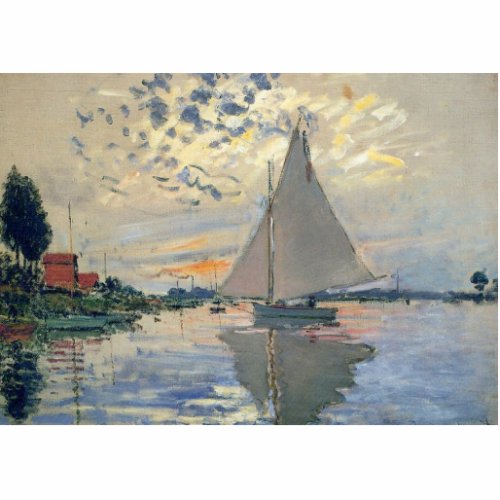 Monet Sailboat French Impressionism Classic Art Cutout