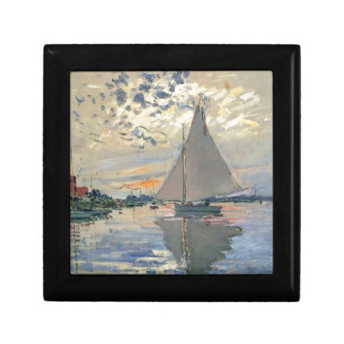Monet Sailboat French Impressionism Classic Art Gift Box