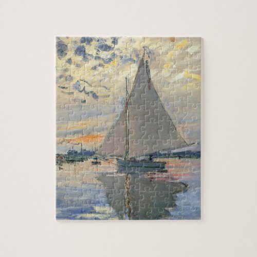 Monet Sailboat French Impressionism Classic Art Jigsaw Puzzle