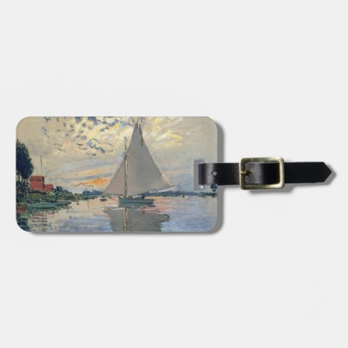 Monet Sailboat French Impressionism Classic Art Luggage Tag