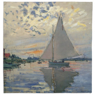 Monet Sailboat French Impressionism Classic Art Napkin