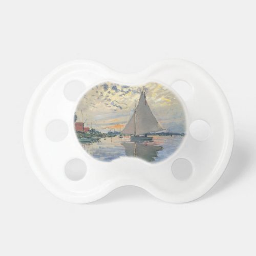 Monet Sailboat French Impressionism Classic Art Pacifier