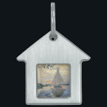 Monet Sailboat French Impressionism Classic Art Pet Tag<br><div class="desc">Monet Sailboat - This beautiful French sailboat is by French impressionist Claude Monet, painted in 1874. Monet was one of the most important French impressionist artists that ever lived. The exact title of the painting is "Sailboat at Petit-Gennevilliers, " an oil on canvas. The painting shows a single sailboat with...</div>