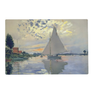 Monet Sailboat French Impressionism Classic Art Placemat