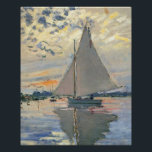Monet Sailboat French Impressionism Classic Art Poster<br><div class="desc">Monet Sailboat - This beautiful French sailboat is by French impressionist Claude Monet, painted in 1874. Monet was one of the most important French impressionist artists that ever lived. The exact title of the painting is "Sailboat at Petit-Gennevilliers, " an oil on canvas. The painting shows a single sailboat with...</div>