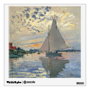 Monet Sailboat French Impressionism Classic Art Wall Sticker
