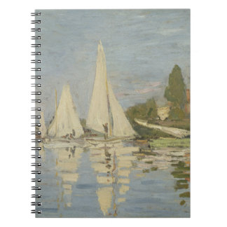 Monet Sailboats on the Seine Spiral Notebook
