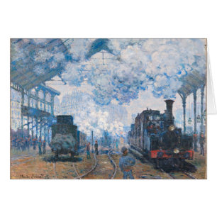 Monet - Saint-Lazare Station, Arrival of Train Cards