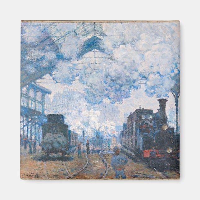 Monet - Saint-Lazare Station, Arrival of Train Magnet (Front)
