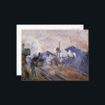 Monet - Saint-Lazare Station, Track Coming Out, Postcard<br><div class="desc">Saint-Lazare Station,  Track Coming Out,  fine art painting by Claude Monet.</div>