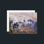 Monet - Saint-Lazare Station, Track Coming Out, Postcard<br><div class="desc">Saint-Lazare Station,  Track Coming Out,  fine art painting by Claude Monet.</div>