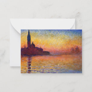 Monet - San Giorgio Maggiore at Dusk Note Card