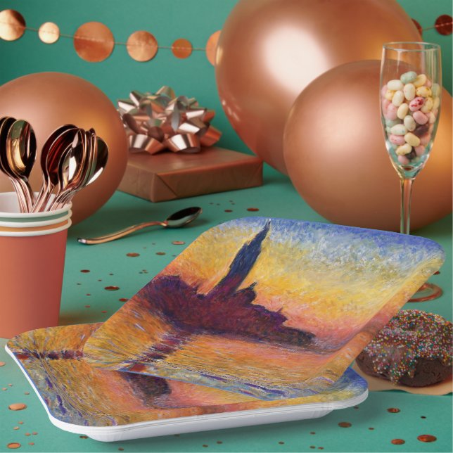Monet - San Giorgio Maggiore at Dusk, Paper Plates (Multi)