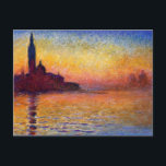 Monet - San Giorgio Maggiore at Dusk, Postcard<br><div class="desc">San Giorgio Maggiore at Dusk,  Impressionism painting by Claude Monet,  1908</div>