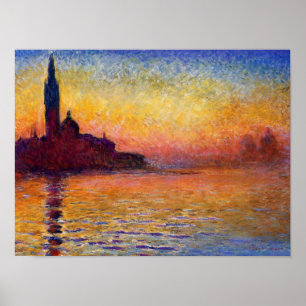 Monet — San Giorgio Maggiore at Dusk Poster