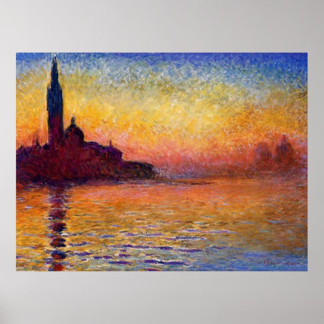 Monet — San Giorgio Maggiore at Dusk Poster (Front)
