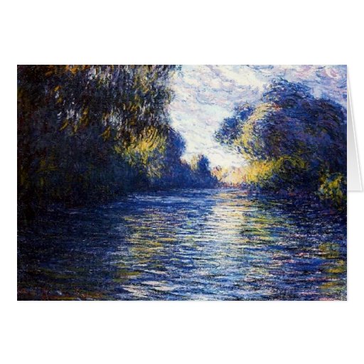 Monet Seine River Impressionism Art Card | Zazzle