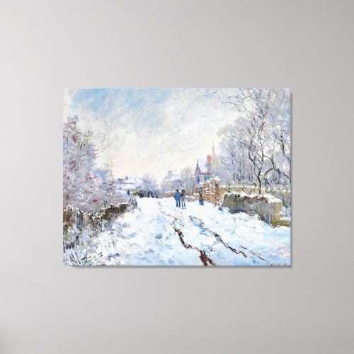Monet _ Snow Scene at Argenteuil Canvas Print