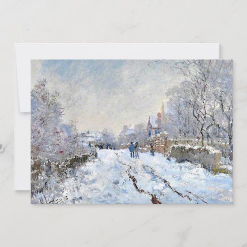Monet _ Snow Scene at Argenteuil Card