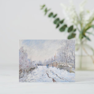 Monet  Snow Scene at Argenteuil Holiday Postcard