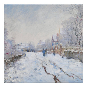 Monet  Snow Scene at Argenteuil Poster
