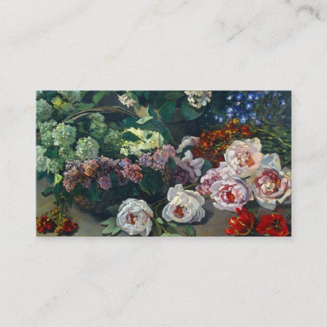 Monet Spring Flowers Enclosure Card (Front)