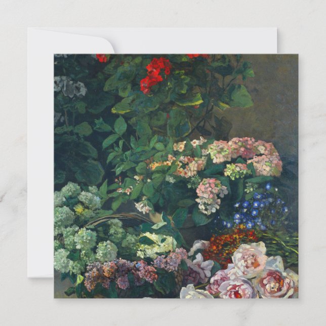 Monet Spring Flowers Invitation (Front)