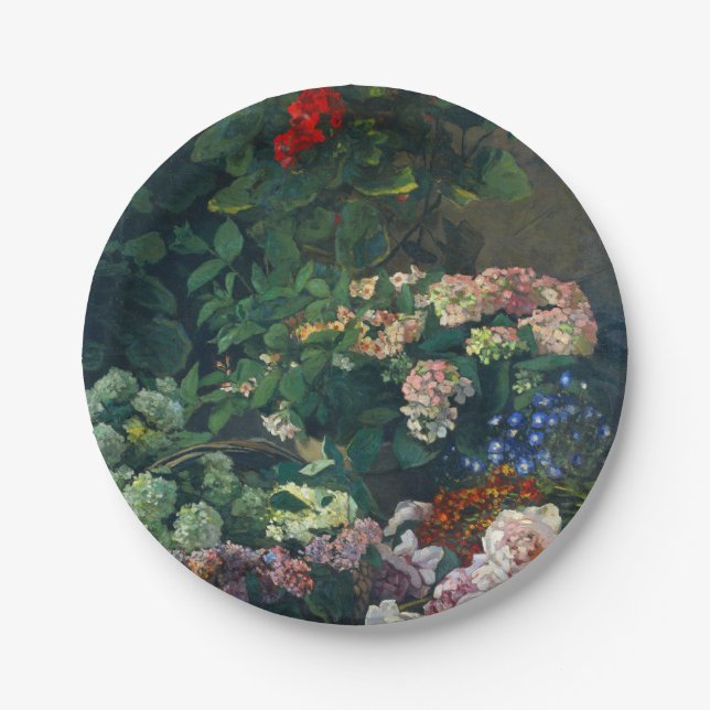 Monet Spring Flowers Paper Plates (Front)