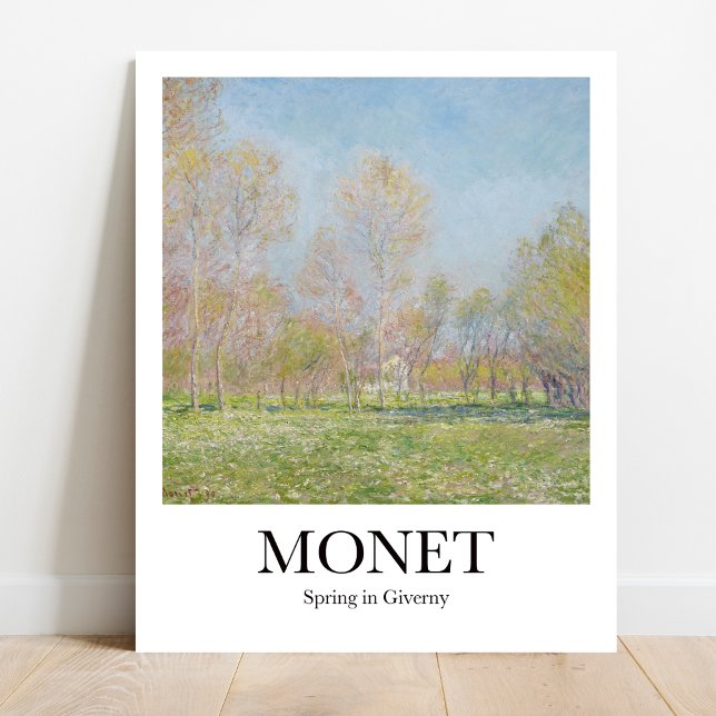 Monet Spring in Giverny Art Print (Monet's Blooming Spring in Giverny. Museum-quality poster)