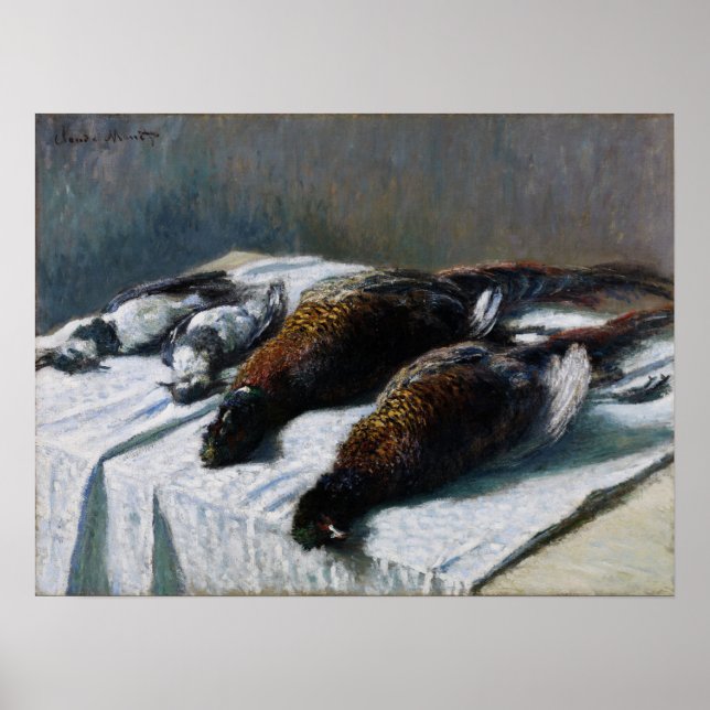Monet - Still Life With Pheasants and Plovers Poster (Front)