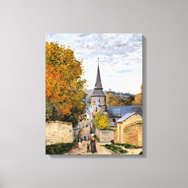 Monet - Street in Saint-Adresse Canvas Print (Front)